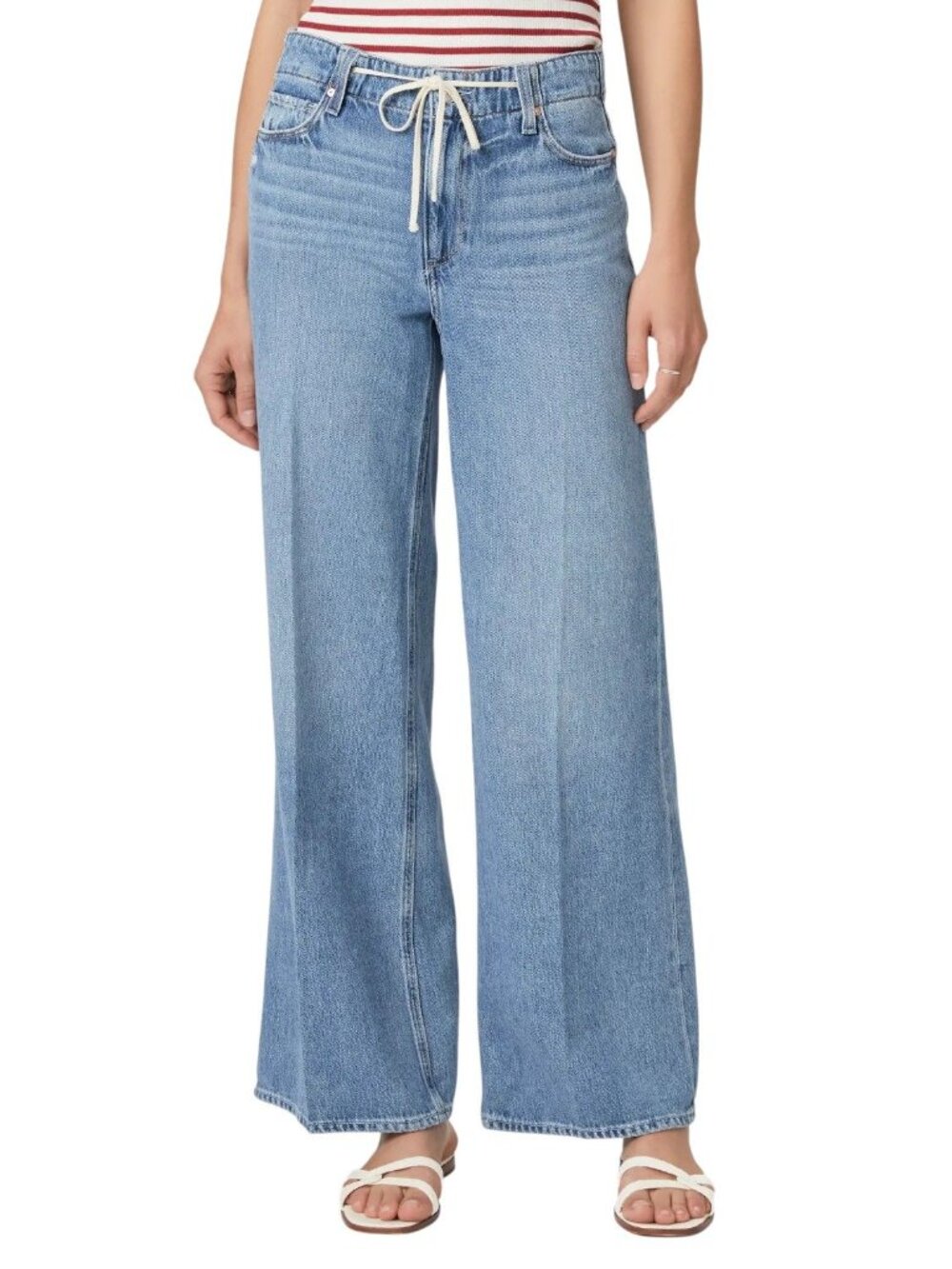 Paige Zoey Wide-Leg Drawstring Jeans Size 25 Alaya Casual Boho